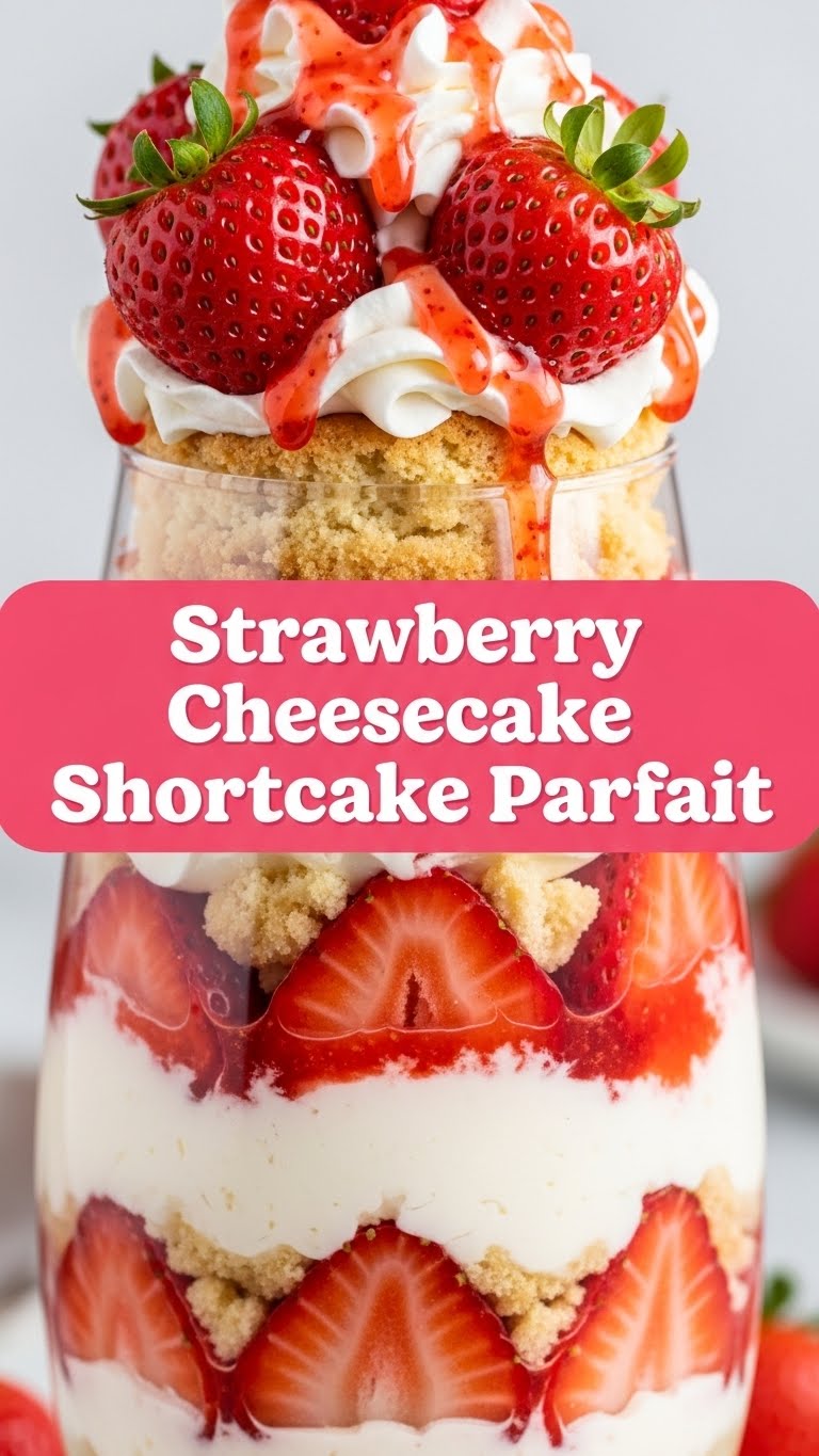 Strawberry Cheesecake Shortcake Parfait