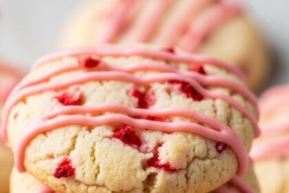 Chewy Strawberry Shortcake Cookies