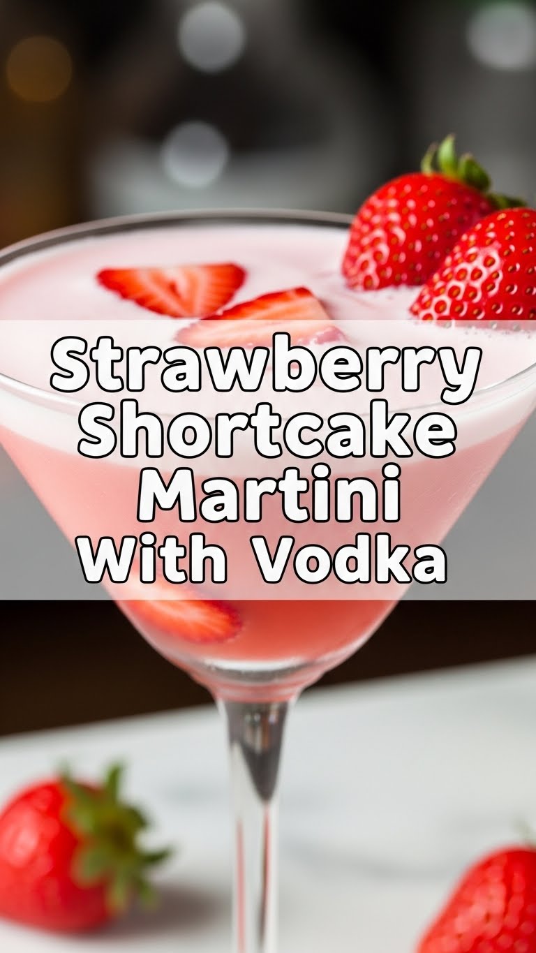 Strawberry Shortcake Martini With Vodka