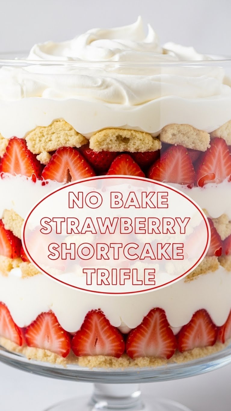 No Bake Strawberry Shortcake Trifle