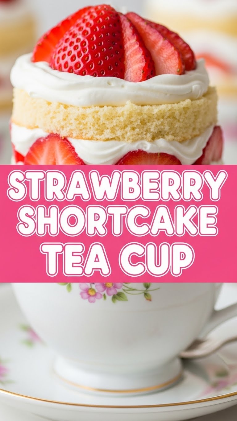Strawberry Shortcake Tea Cup