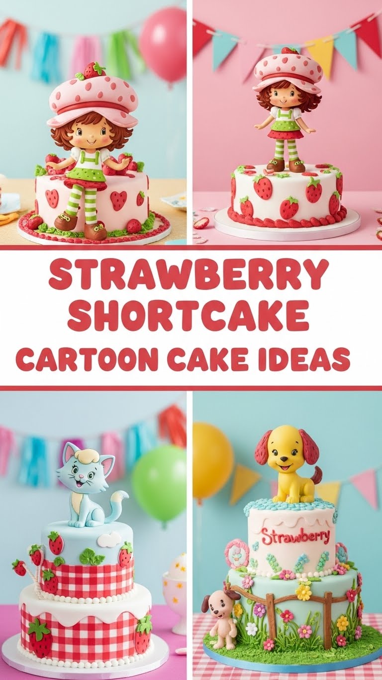 Strawberry Shortcake Cartoon Cake Ideas