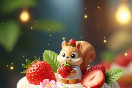 Strawberry Shortcake With Decorative Figurine