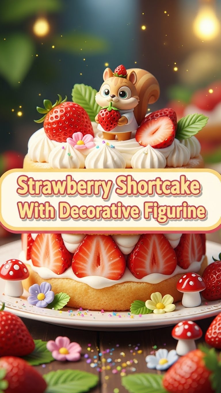 Strawberry Shortcake With Decorative Figurine