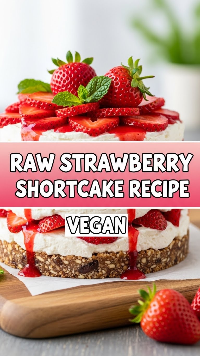 Raw Strawberry Shortcake Recipe Vegan