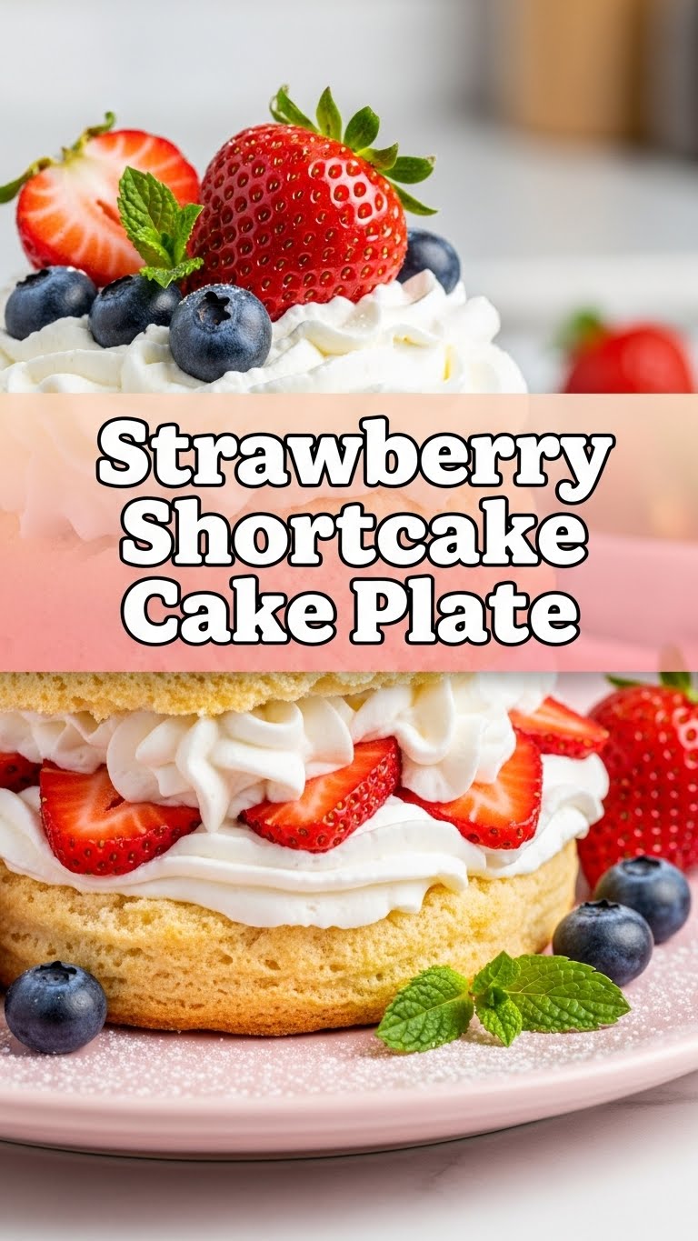 Strawberry Shortcake Cake Plate