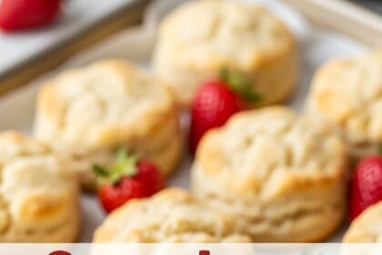 Strawberry Shortcake On Baking Tray