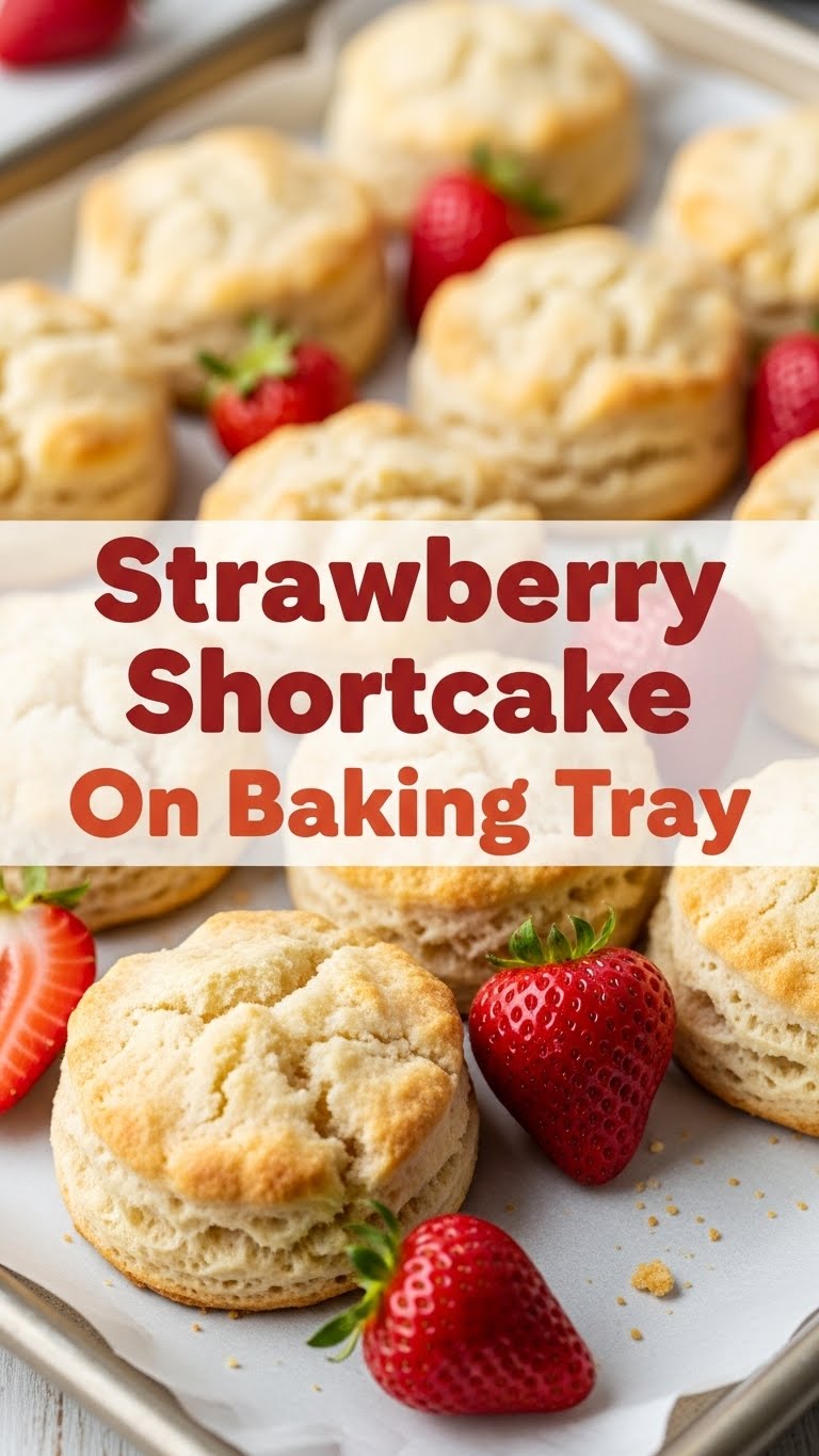 Strawberry Shortcake On Baking Tray