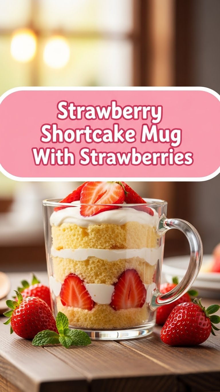Strawberry Shortcake Mug With Strawberries