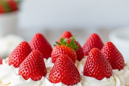 Two-Layer Naked Strawberry Shortcake Cake