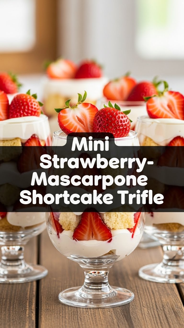 Mini Strawberry-Mascarpone Shortcake Trifle
