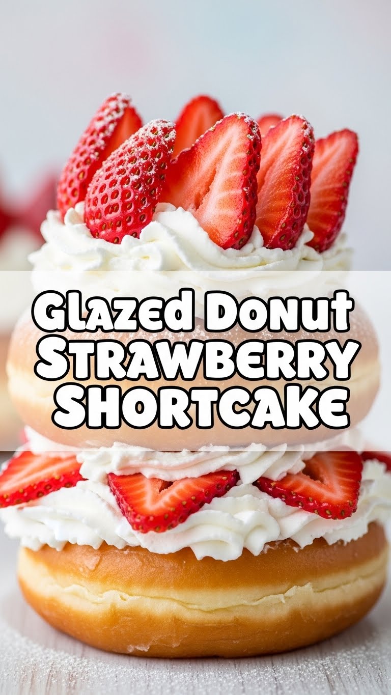 Glazed Donut Strawberry Shortcake
