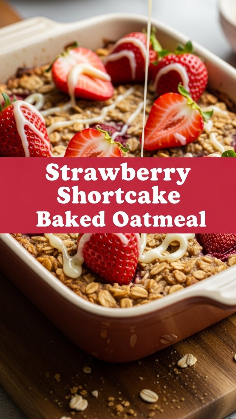 Strawberry Shortcake Baked Oatmeal