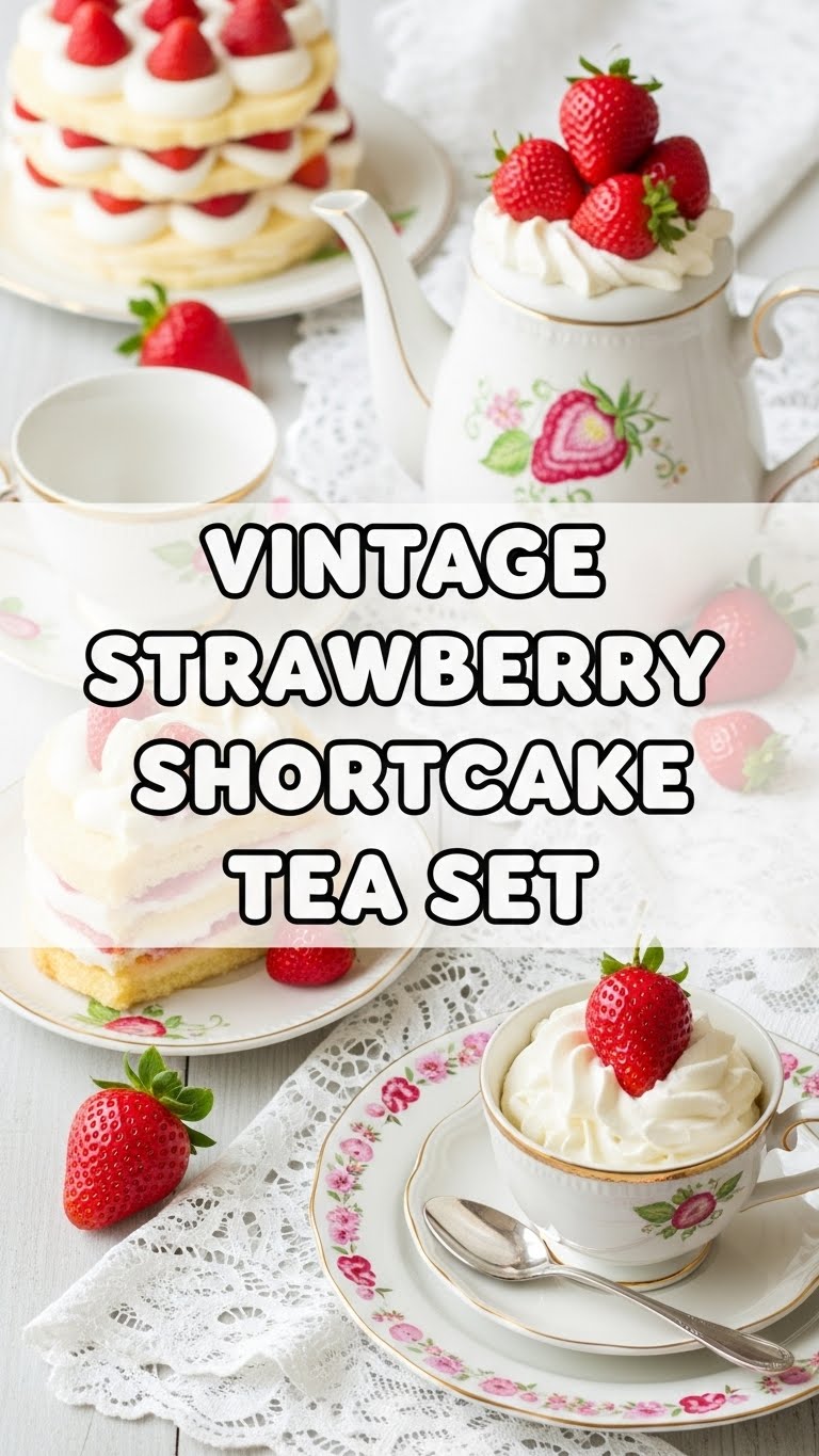 Vintage Strawberry Shortcake Tea Set