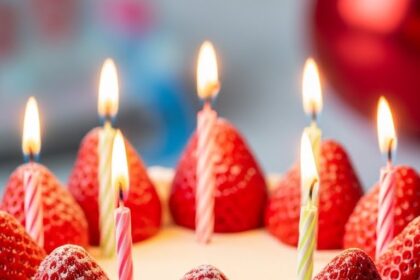 Strawberry Shortcake With Candles