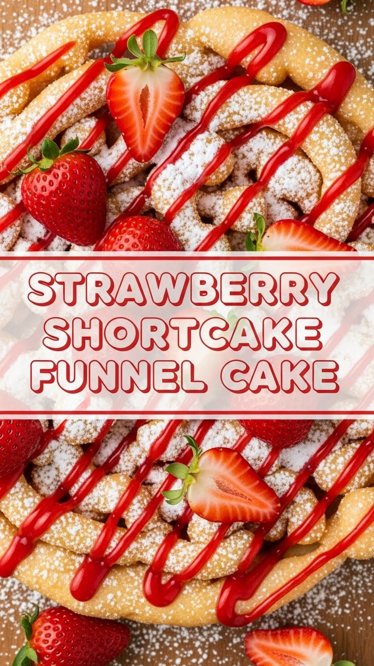 Strawberry Shortcake Funnel Cake
