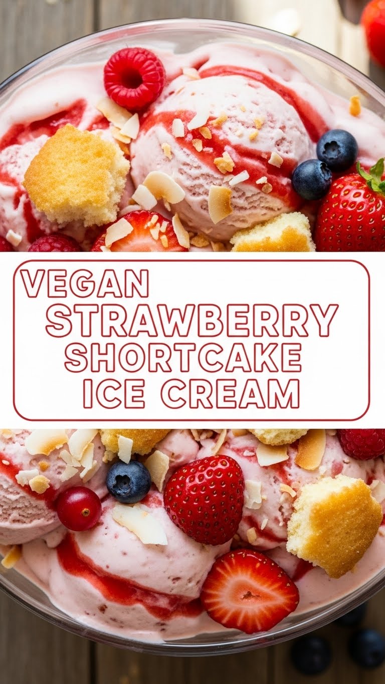 Vegan Strawberry Shortcake Ice Cream
