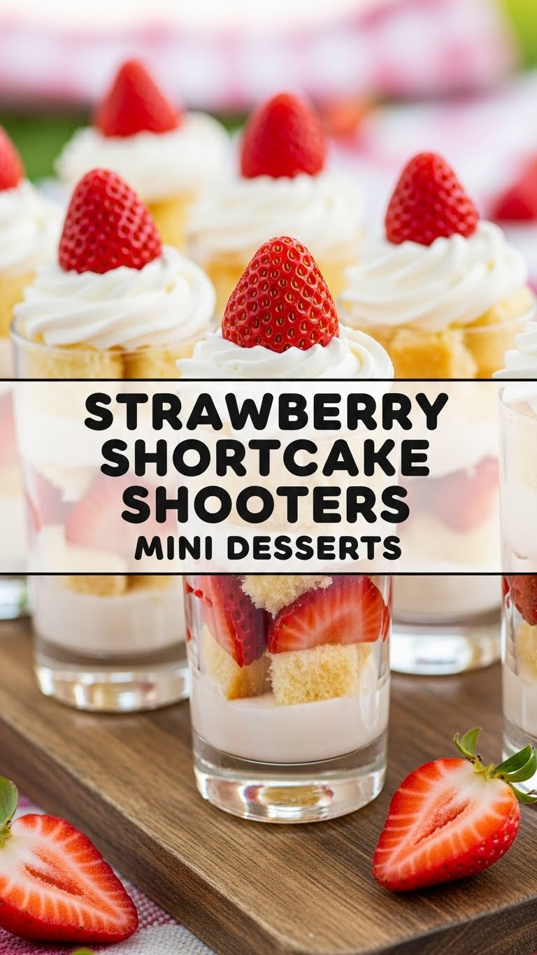 Strawberry Shortcake Shooters Mini Desserts