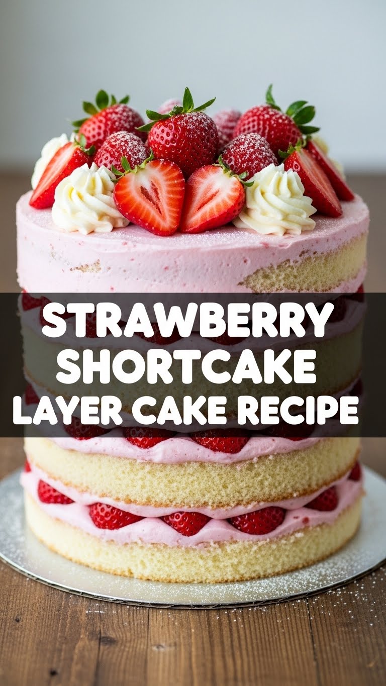 Strawberry Shortcake Layer Cake Recipe