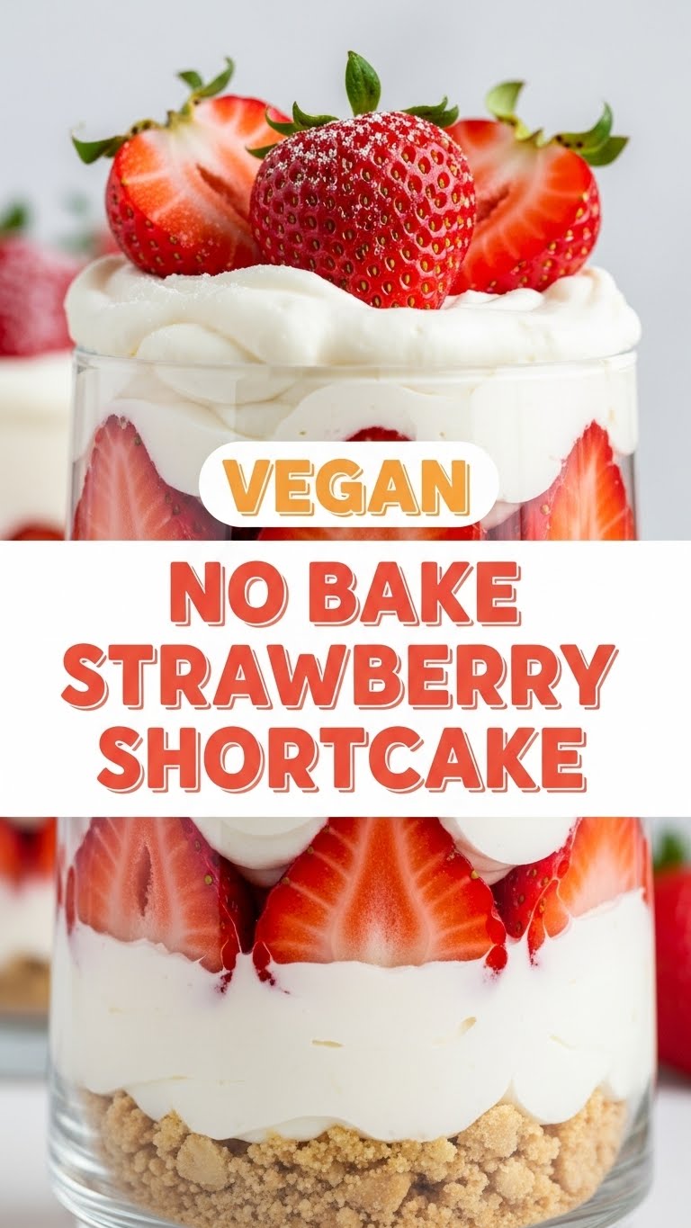 Vegan No Bake Strawberry Shortcake