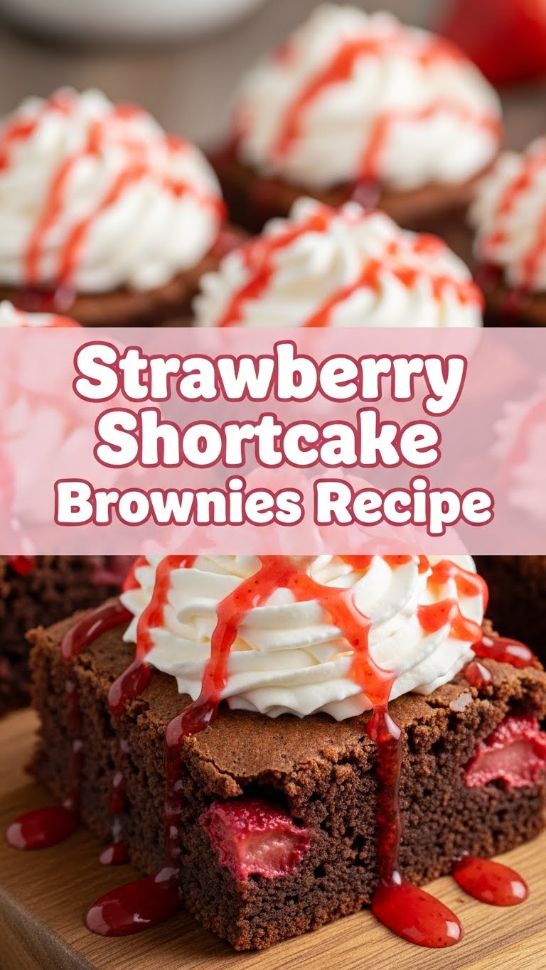 Strawberry Shortcake Brownies Recipe