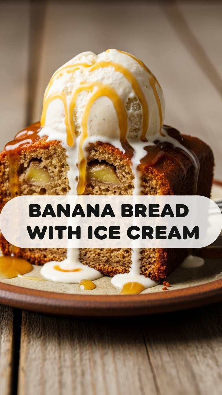 Banana Bread With Ice Cream