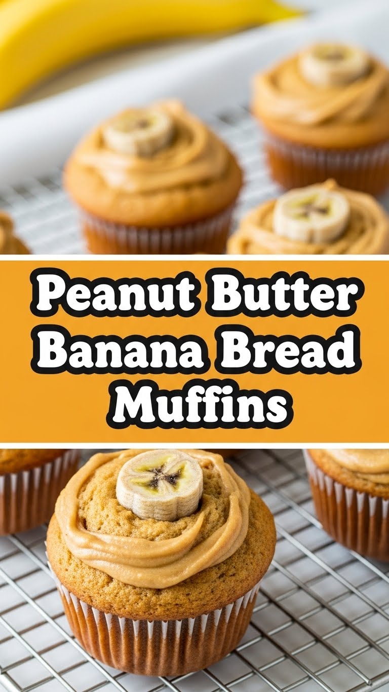 Peanut Butter Banana Bread Muffins