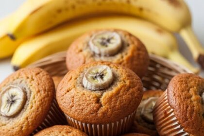 Banana Bread Muffins 2 Bananas