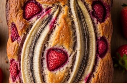 Banana Bread With Strawberries