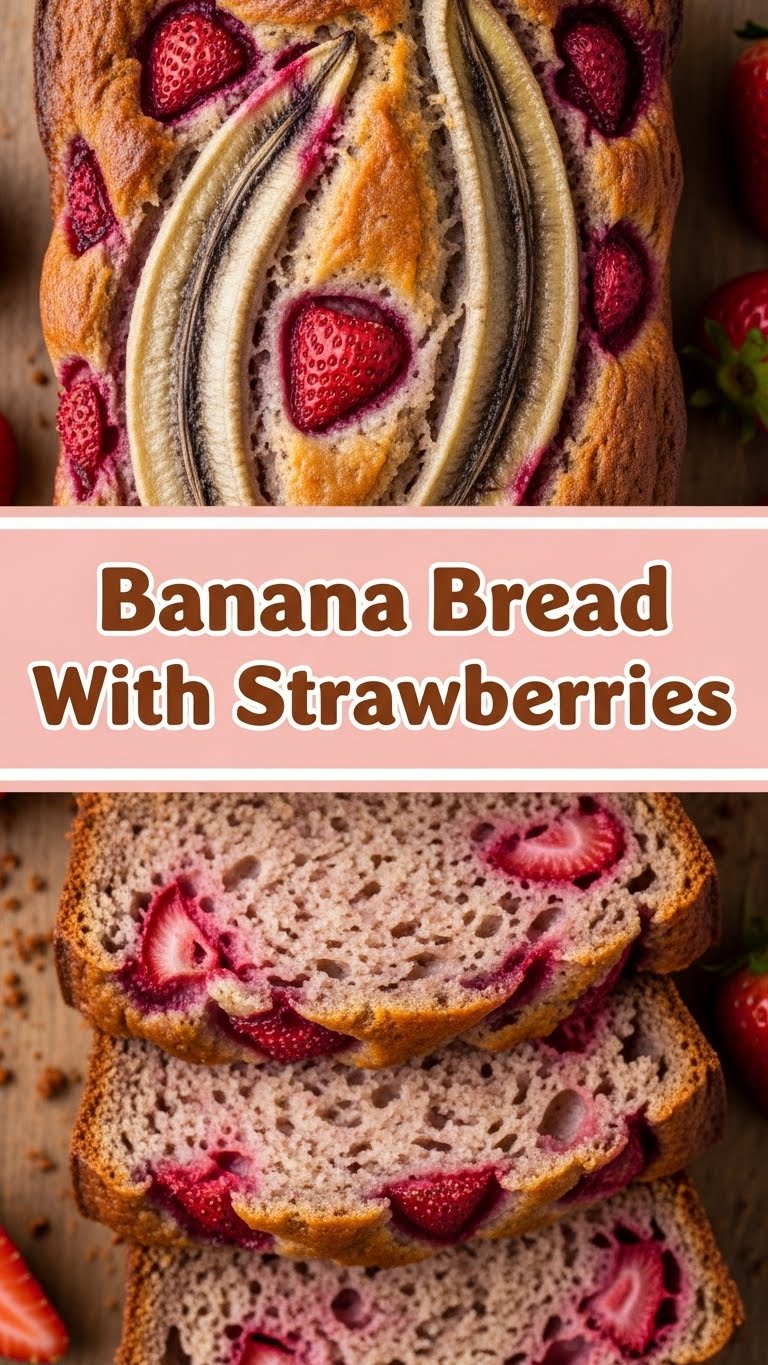Banana Bread With Strawberries