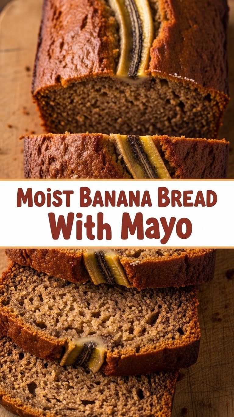 Moist Banana Bread With Mayo