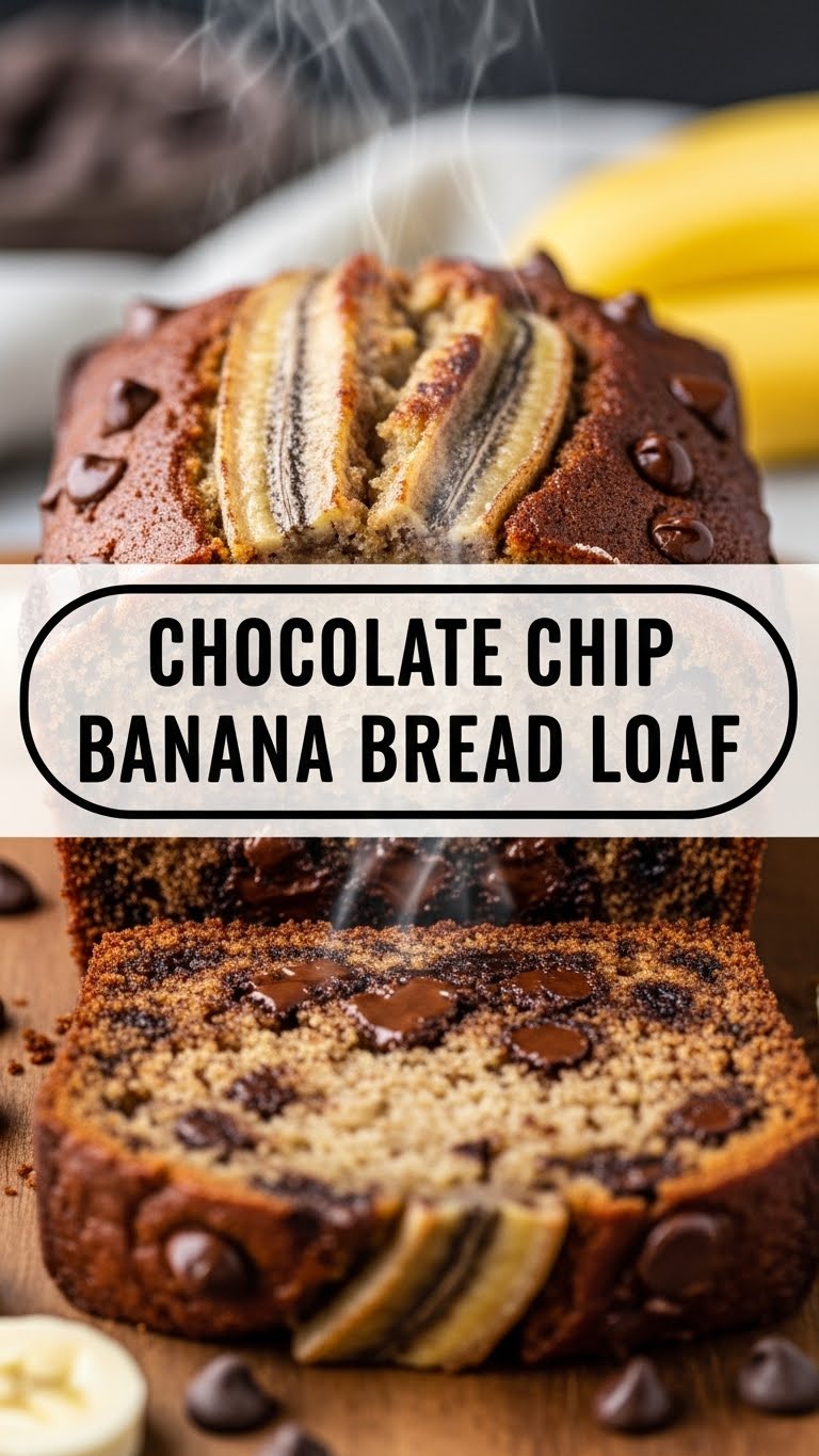 Chocolate Chip Banana Bread Loaf
