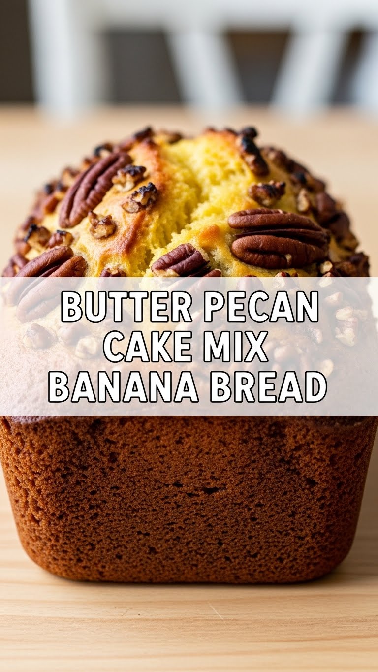 Butter Pecan Cake Mix Banana Bread