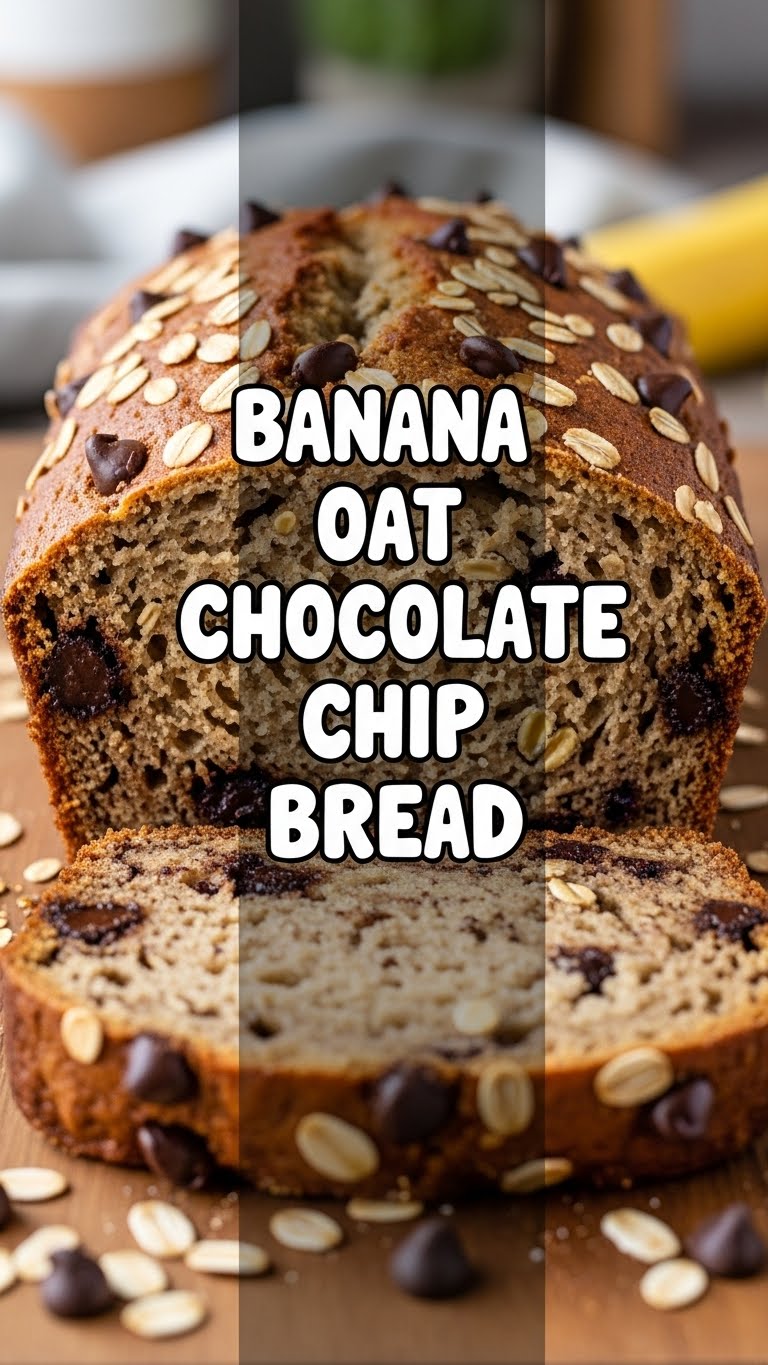 Banana Oat Chocolate Chip Bread