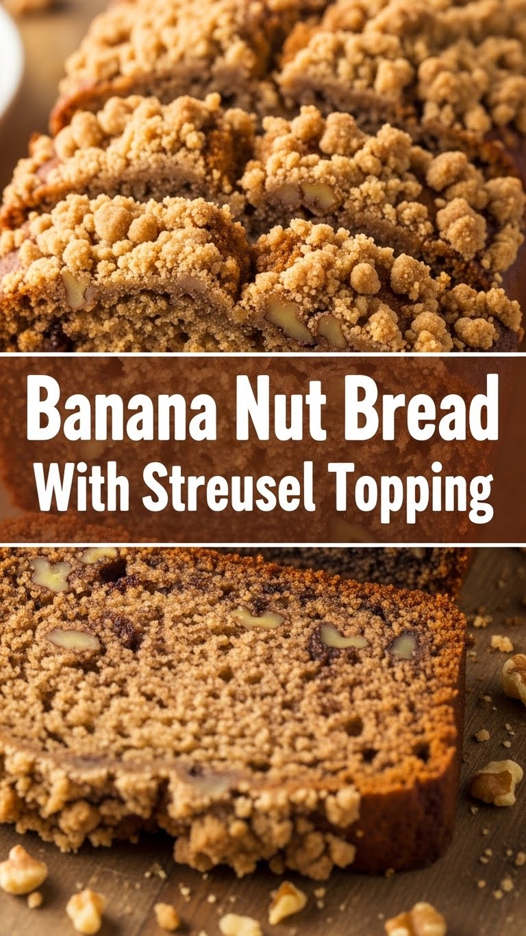Banana Nut Bread With Streusel Topping