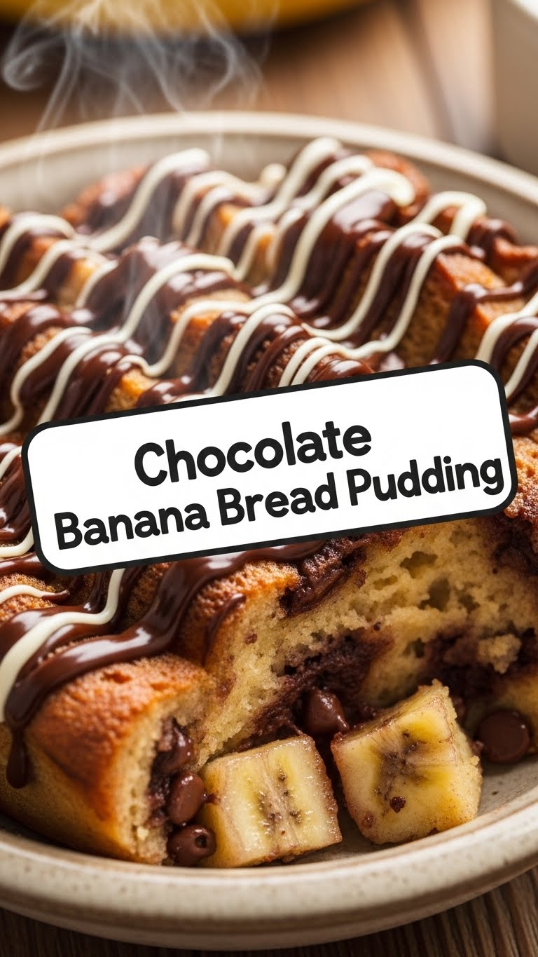 Chocolate Banana Bread Pudding