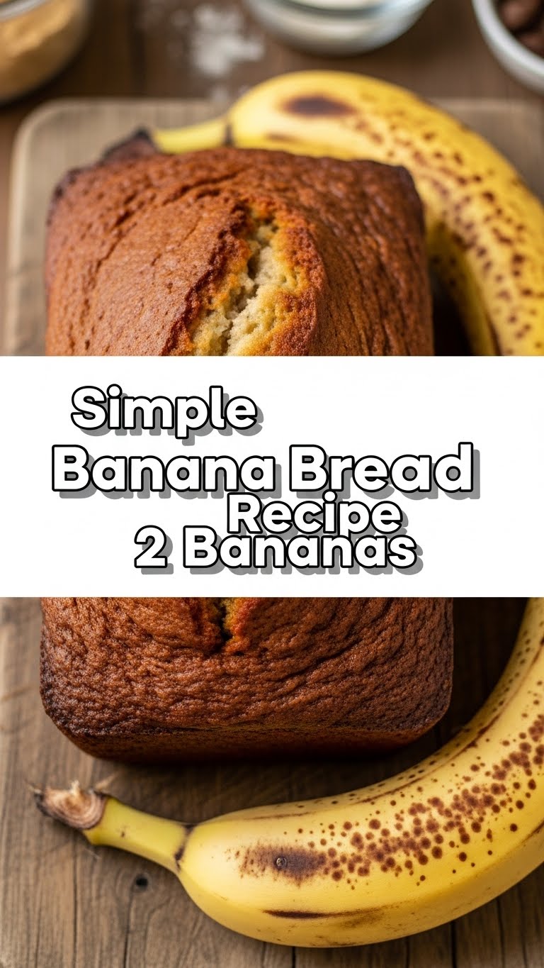Simple Banana Bread Recipe 2 Bananas