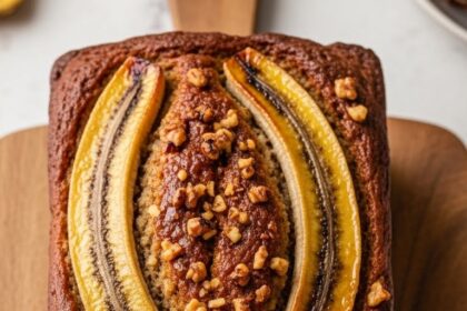 Banana Bread With Banana On Top