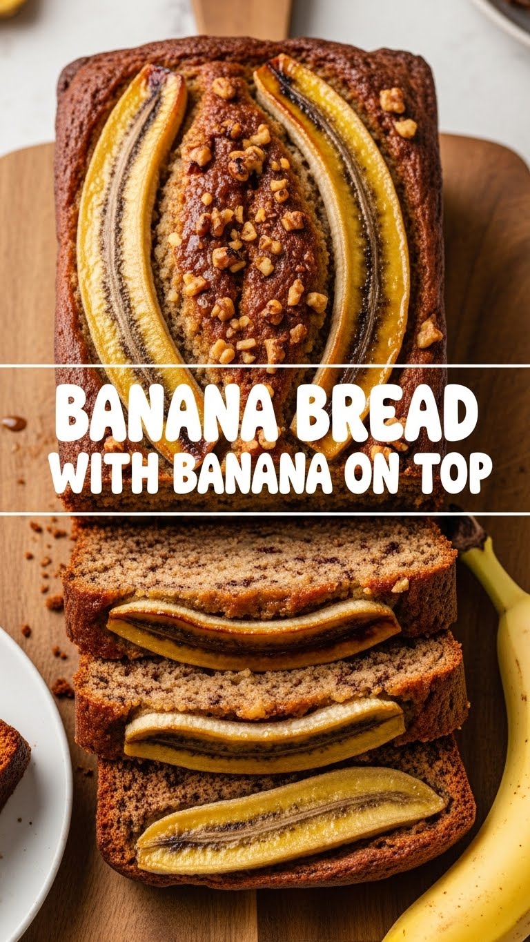 Banana Bread With Banana On Top