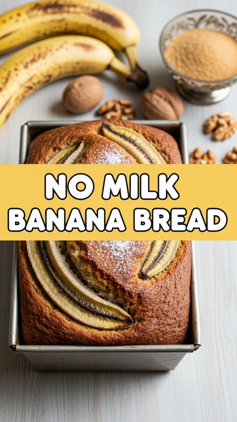 No Milk Banana Bread