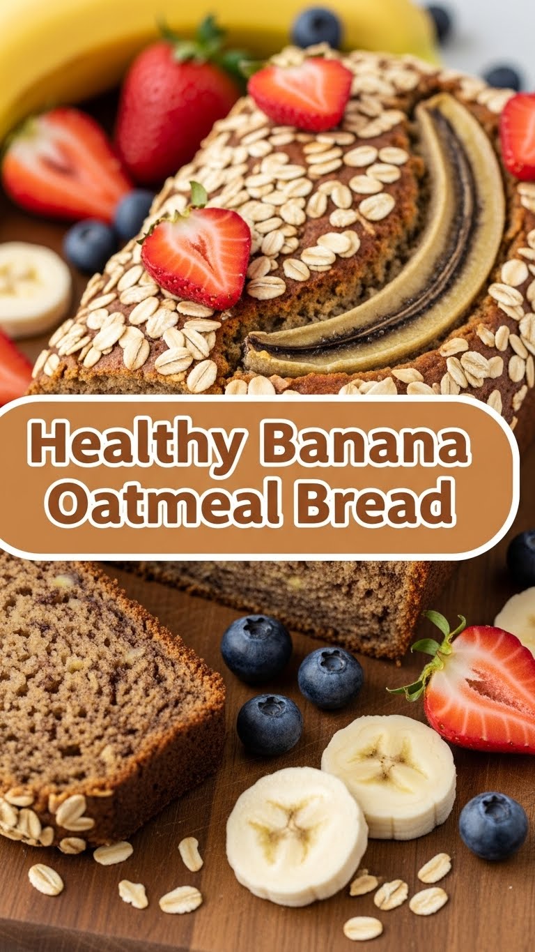 Healthy Banana Oatmeal Bread