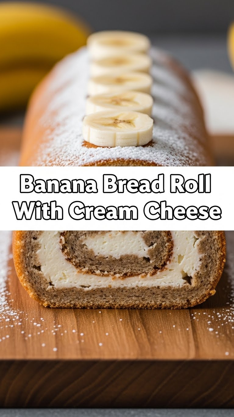 Banana Bread Roll With Cream Cheese