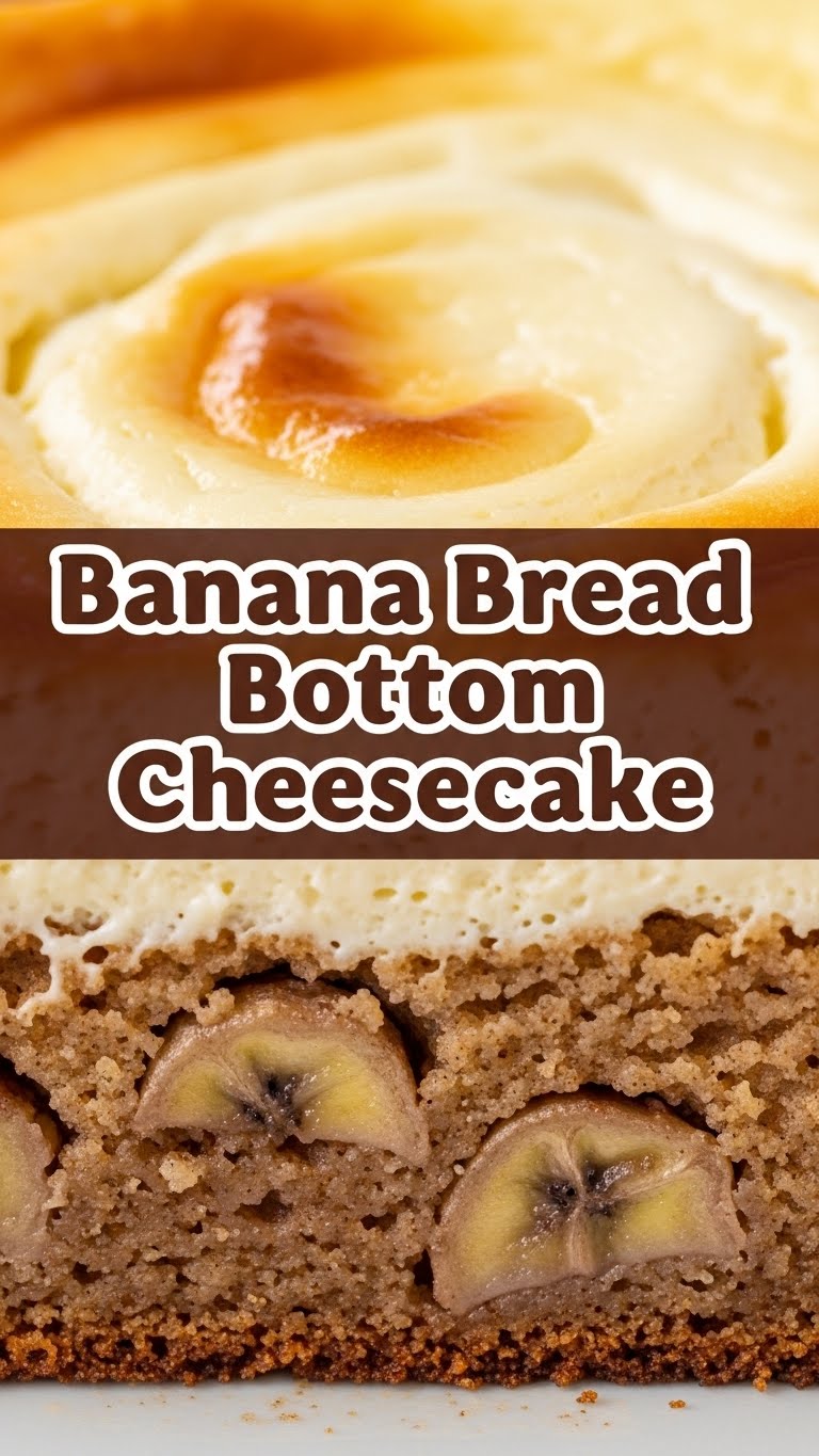 Banana Bread Bottom Cheesecake