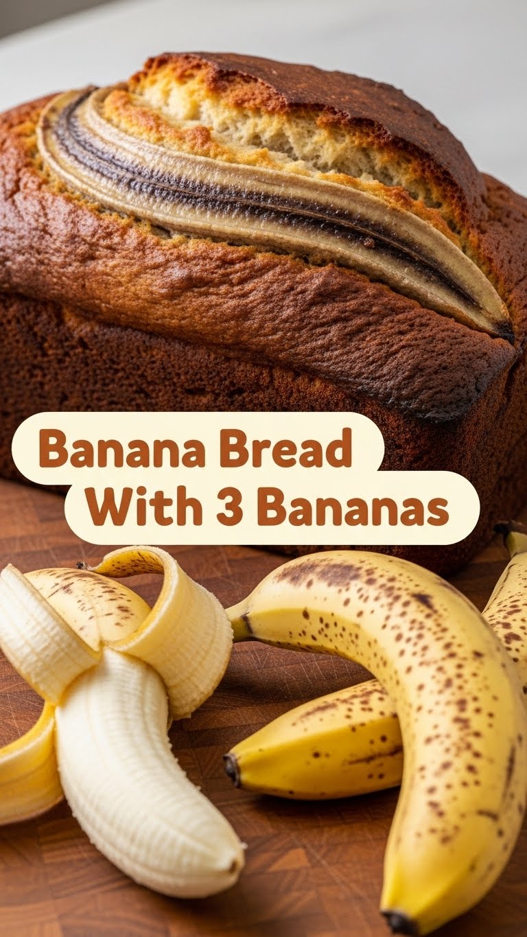 Banana Bread Recipe With 3 Bananas