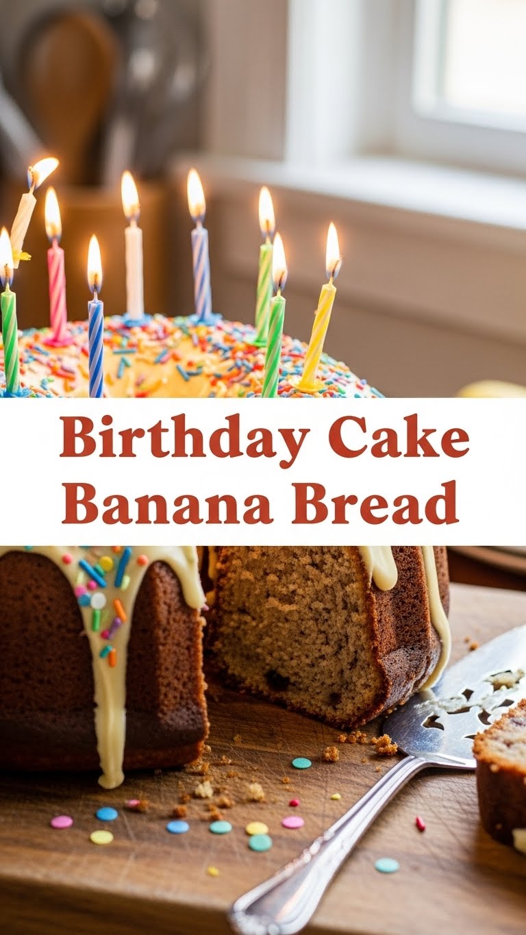 Birthday Cake Banana Bread