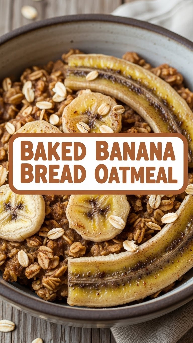 Baked Banana Bread Oatmeal