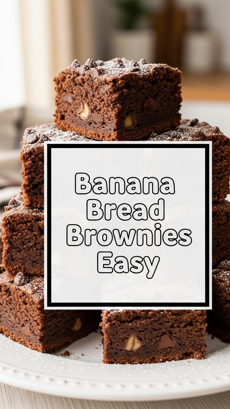 Banana Bread Brownies Easy