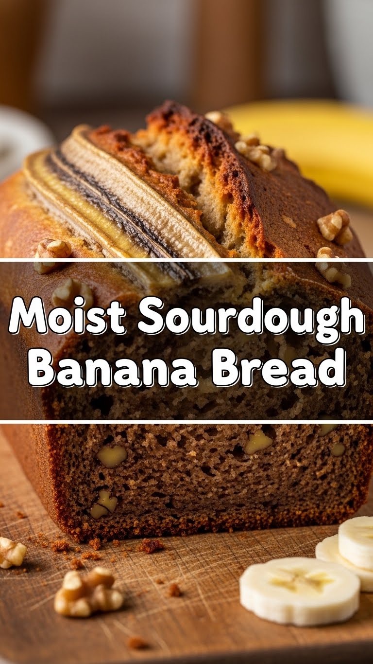 Moist Sourdough Banana Bread