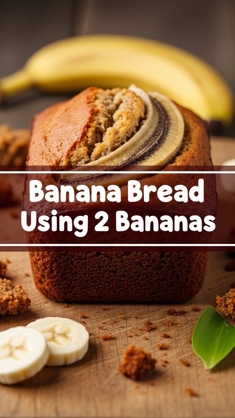 Banana Bread Using 2 Bananas