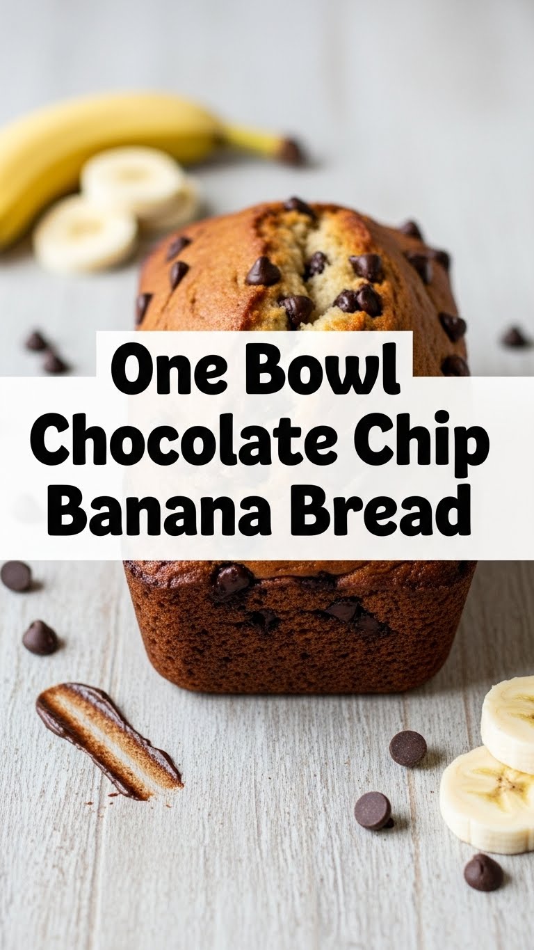 One Bowl Chocolate Chip Banana Bread